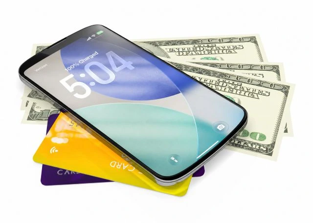 cash, credit cards, and a mobile phone